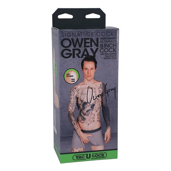 Signature Cocks Ultraskyn 8 Inch Cock-Owen Gray