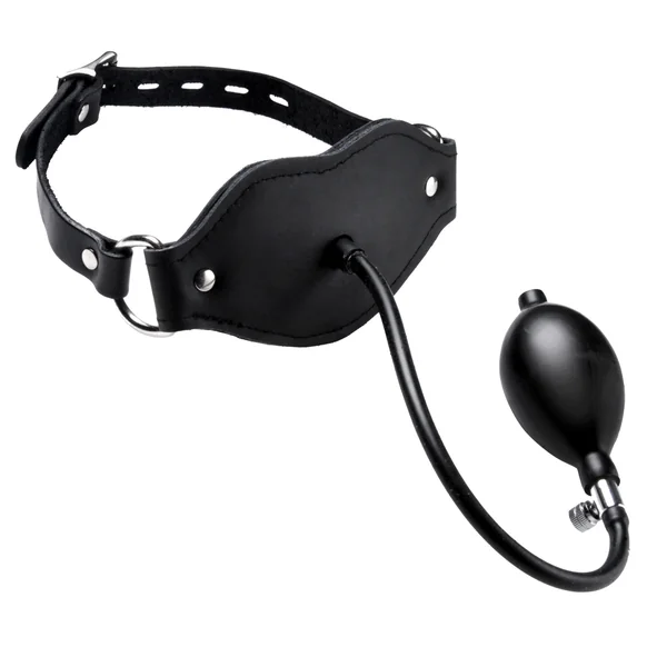 Silencer Inflatable Locking Penis Gag - Black