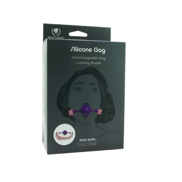 Silicone Ball Gag – Purple/Pink/Gold