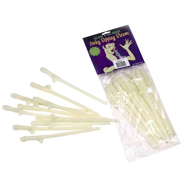 Sipping Straws – Glow-in-the-Dark Straws – Set of 10