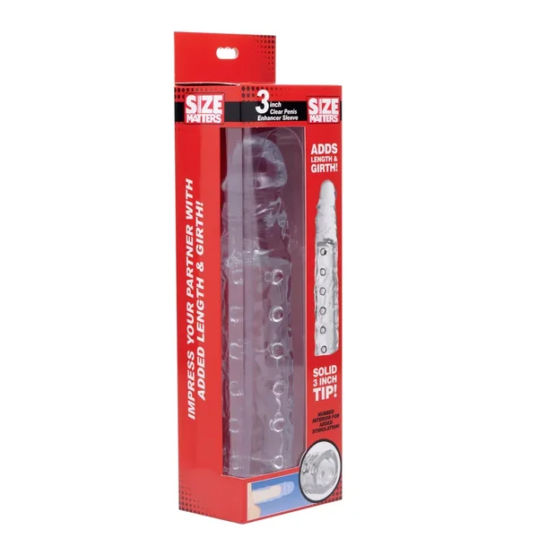 Size Matters 3″/8cm Penis Enhancer Sleeve, Clear