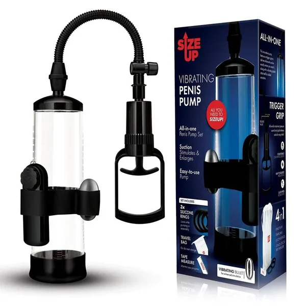 Size Up Vibrating Trigger Penis Pump-(su302)