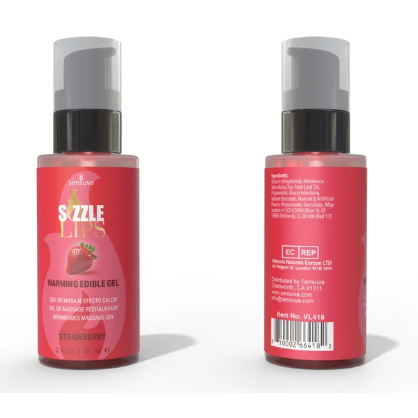 SIZZLE LIPS WARMING GEL STRAWBERRY 2 OZ