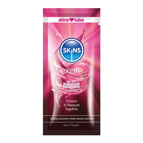 Skins Excite Water Based Lubricant - 5 Ml Foil