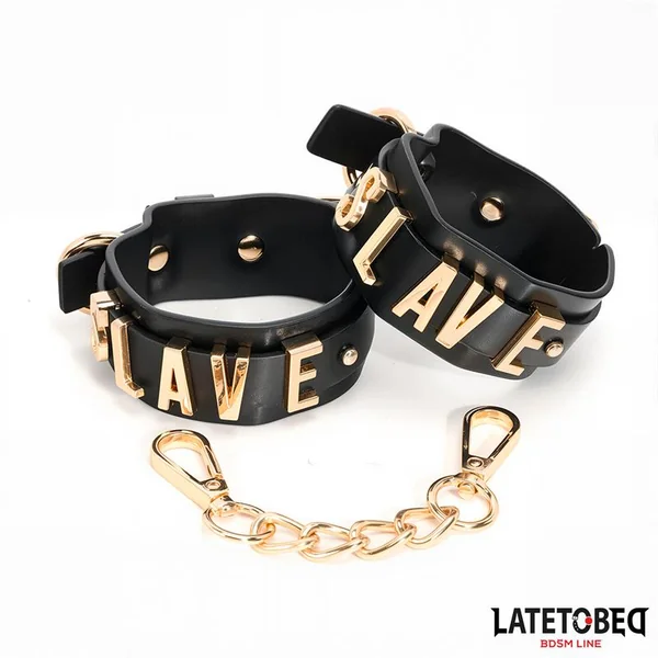 SLAVE Ankle cuff with Golden Chain