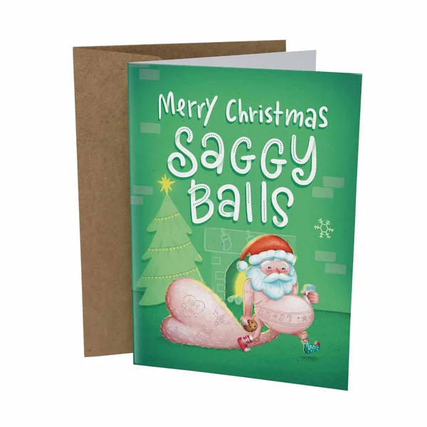 Sleazy Greetings – Merry Xmas Saggy Balls Card