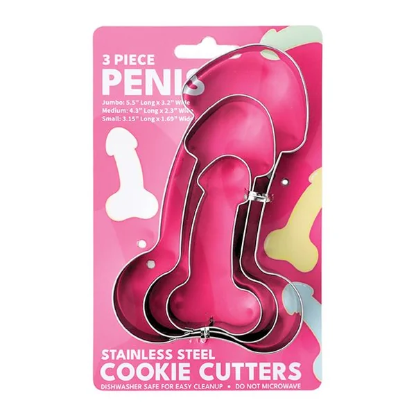 Sleazy Greetings Penis Cookie Cutter 3 Piece Set