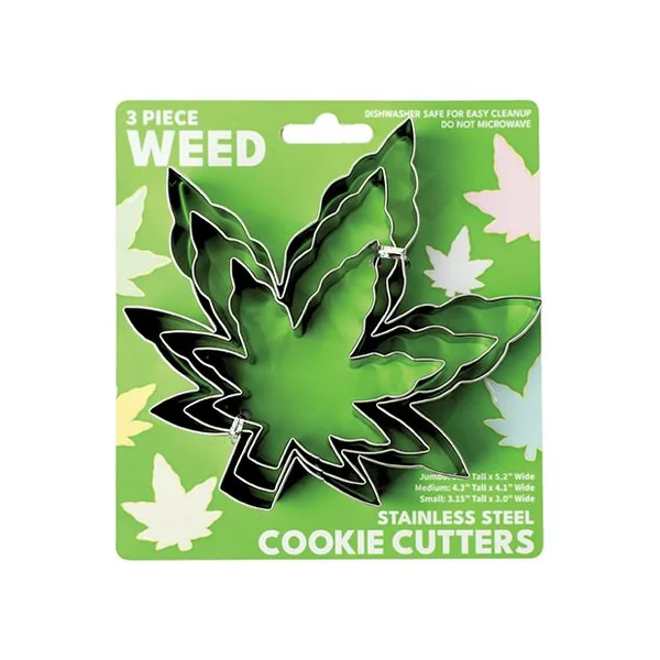 Sleazy Greetings Weed Cookie Cutter 3 Piece Set