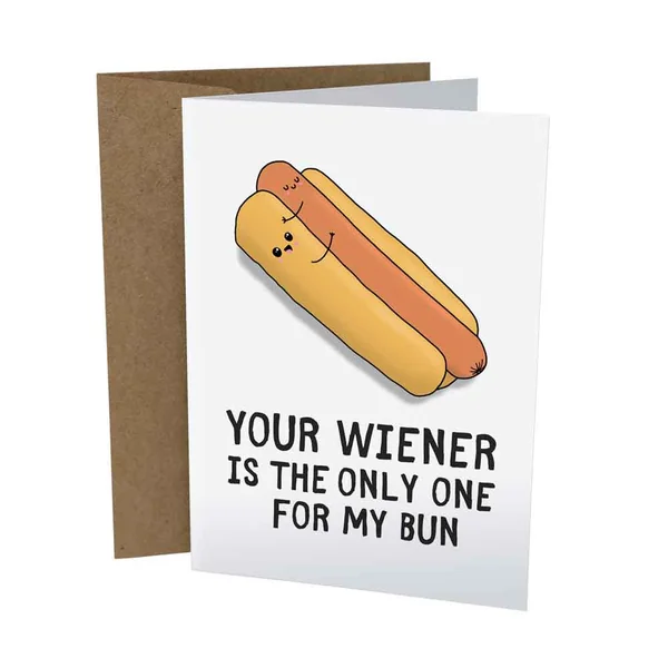 Sleazy Greetings – Weiner In My Bun Card