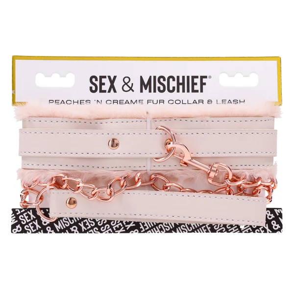 S&M – Peaches Fur Collar & Leash