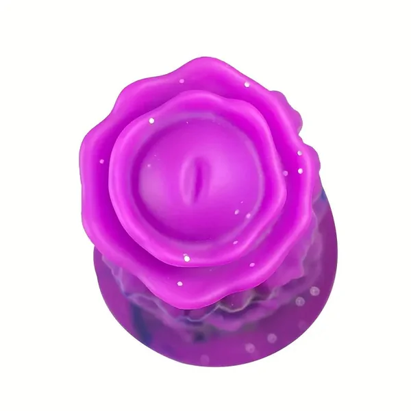 Soft Silicone Flower Rose Dragon Dual Knots Monster Dog Female Dildo