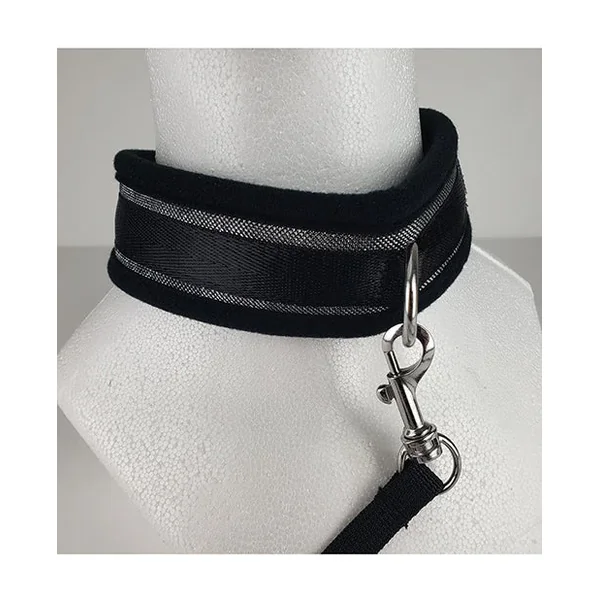 Spartacus Collar & Leash – Neoprene Silver