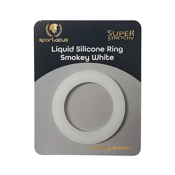 Spartacus Liquid Silicone Cock Ring – Smokey White