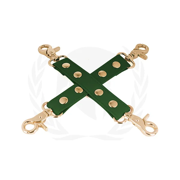 Spartacus Pu Hog Tie W/gold Hardware