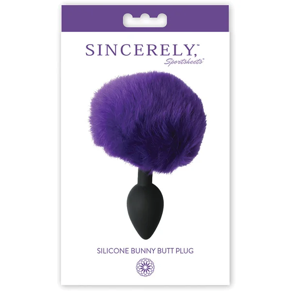Sportsheets Sincerely Silicone Bunny Butt Plug - Purple