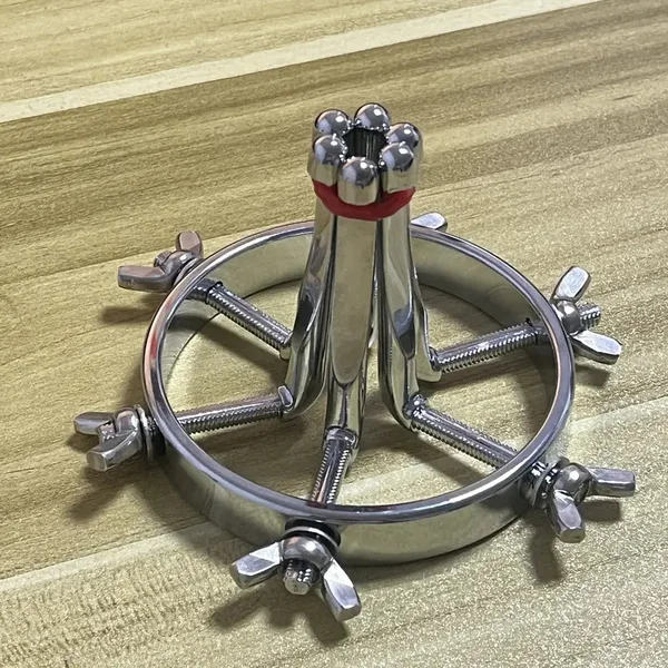 Stainless Steel Anal Dilator With Golden Plug Anal Dilator For Men