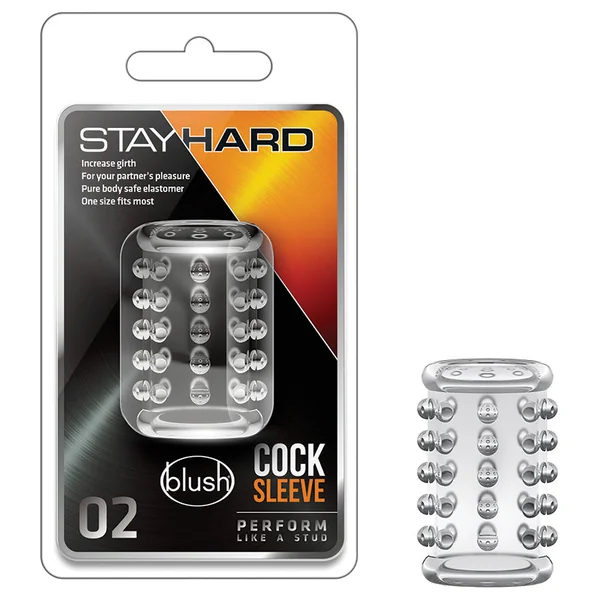 Stay Hard 02: Clear Soft Tickler Studded Penis Sleeve