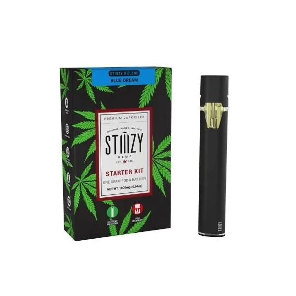 Stiiizy X Blend Starter Kit One Gram Pod & Battery Blue Dream