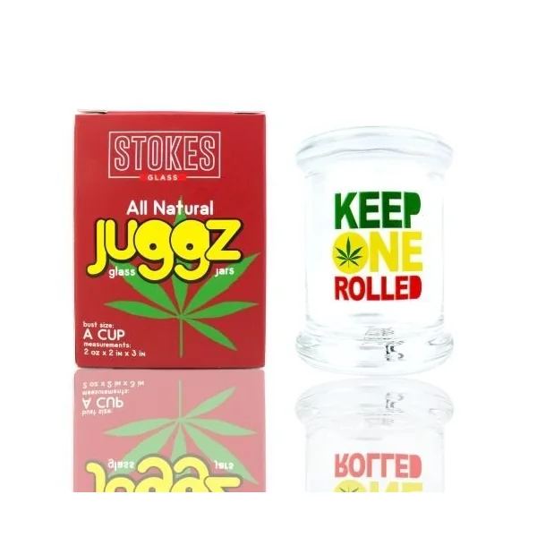 Stokes Juggz Glass Jars B Cup 6oz Keep One Rolled