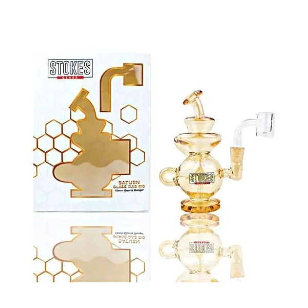 Stokes Saturn Glass Dab Rig 10mm Quartz Banger