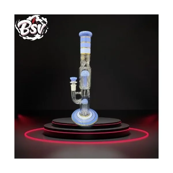 Straight Tube Double Chamber/Tree Perc Waterpipe