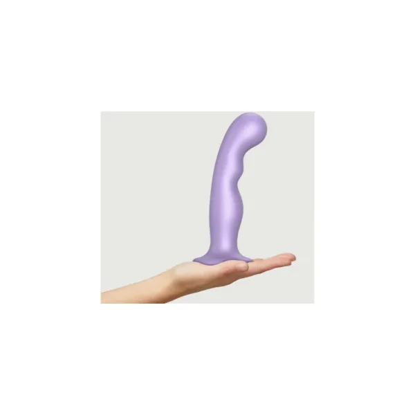 Strap-On-Me Hybrid Collection Silicone Dildo Plug, 6.49 Inch Insertable, 1.55 Inch Max Width, Metallic Lilac