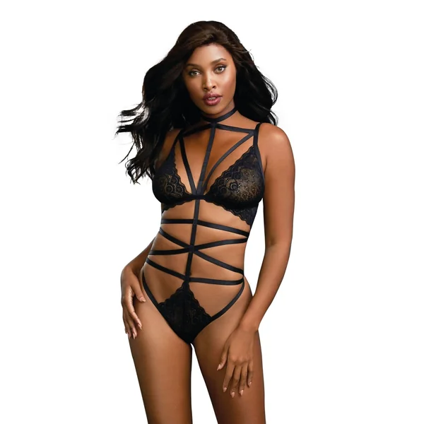 Strappy Teddy - One Size - Black
