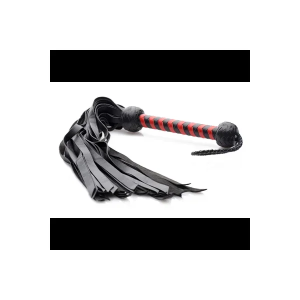 Strict Red and Black handle Deerskin Flogger