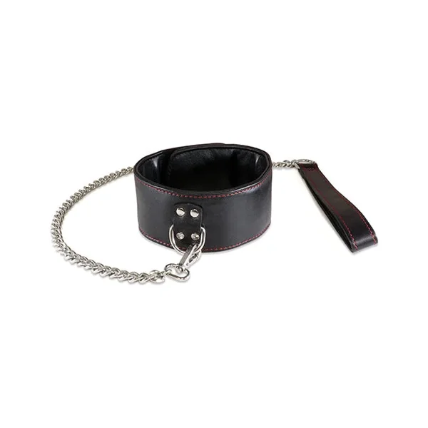 Sultra Lambskin 2.5″ Collar & Chain – Black