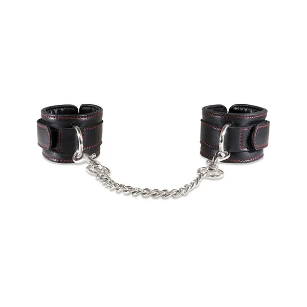Sultra Lambskin Handcuffs w/5 1/2″ Chain – Black