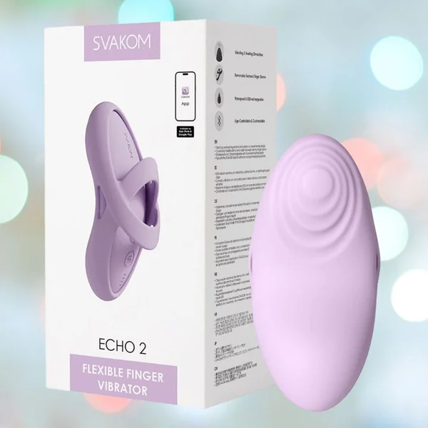 Svakom Echo 2 Finger Vibrator - Pink Lilac