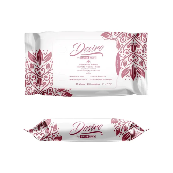 Swiss Navy Desire Unscented Feminine Wipes-Pack of 25