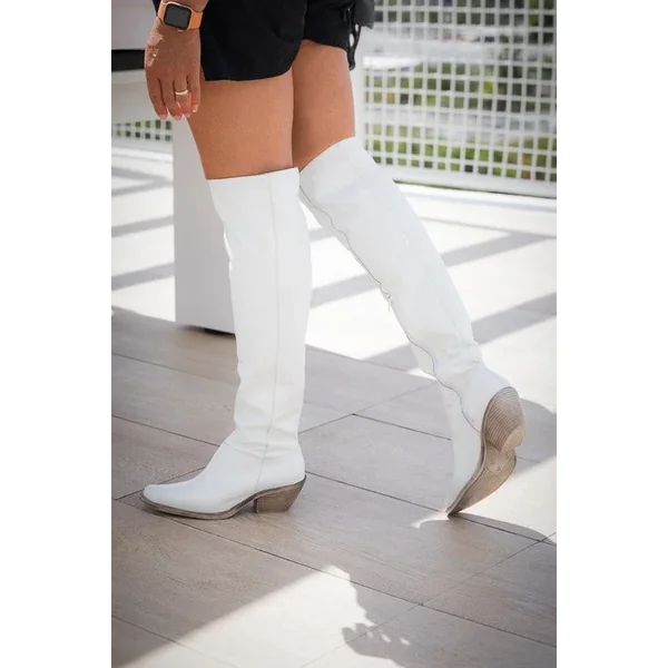 Tall Leather Western Boot