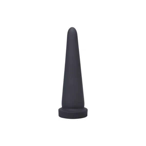 Tantus Cone Small Dildo, 8.0 Inch Insertable, 2.0 Inch Max Width, Onyx