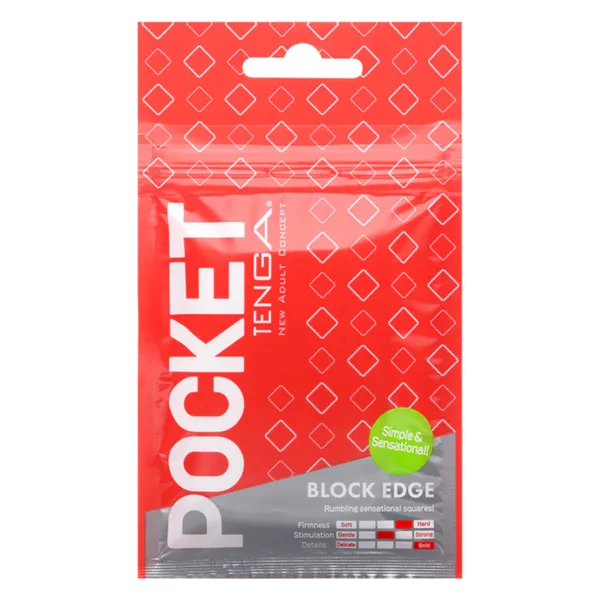 Tenga Pocket-Sized Masturbator - Block Edge Texture