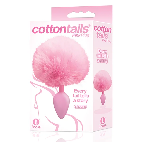 THE 9’S COTTONTAILS SILICONE BUNNY TAIL BUTT PLUG PINK