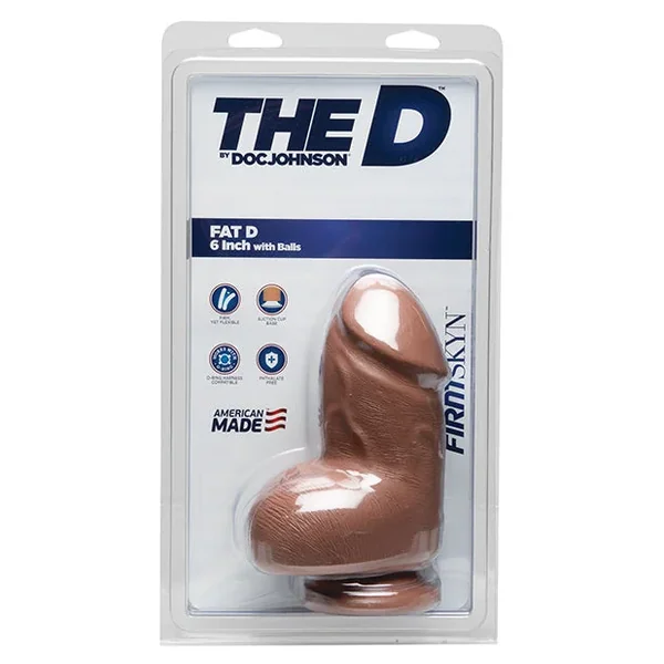 The D Fat D 6″ Dildo with Balls – Caramel