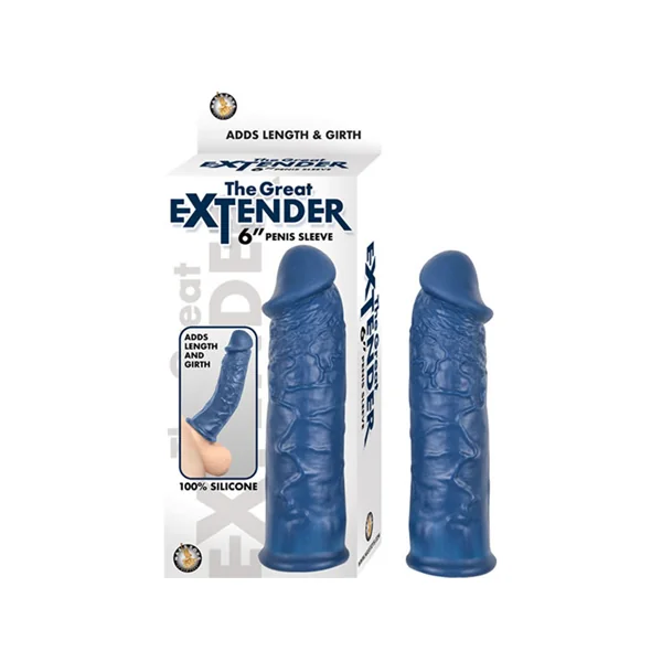 THE GREAT EXTENDER 6 PENIS SLEEVE BLUE “