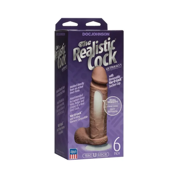 The Realistic Cock – UR3 – 6 Inch Brown