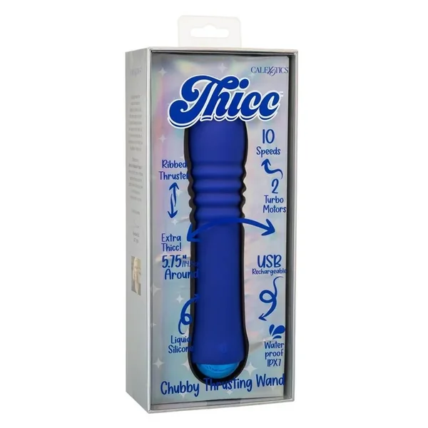 Thicc Chubby Thrusting Rechargeable Silicone Vibrating Wand