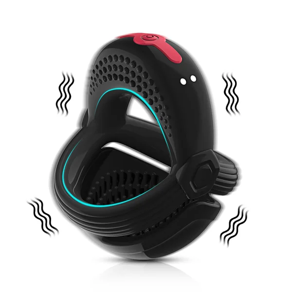 Three-Ring Egg Locking Ring Male Vibrating Penis Cock Ring