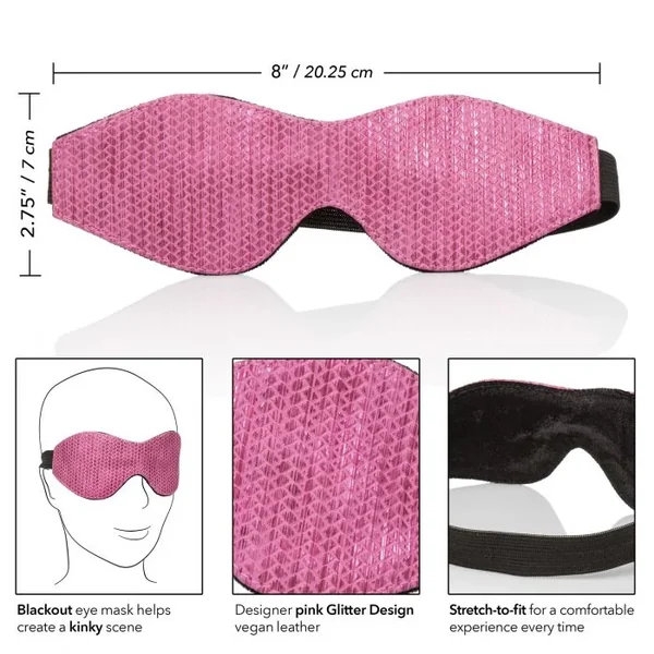 Tickle Me Pink Blindfold Eye Mask California Exotic