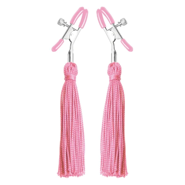 Tickle Me Pink Nipple Clamp Tassels
