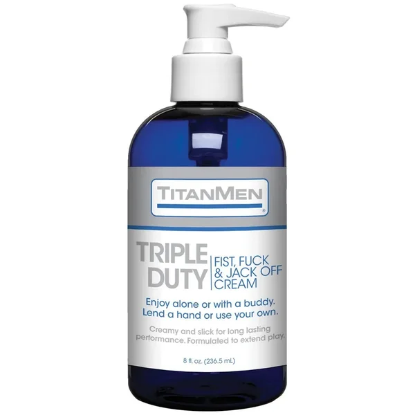 Titanmen Tripple Duty Fist, Fuck & Jack Off Cream – 8 oz Bottle
