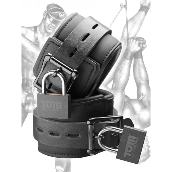 TOM OF FINLAND NEOPRENE WRIST CUFFS W/LOCKS