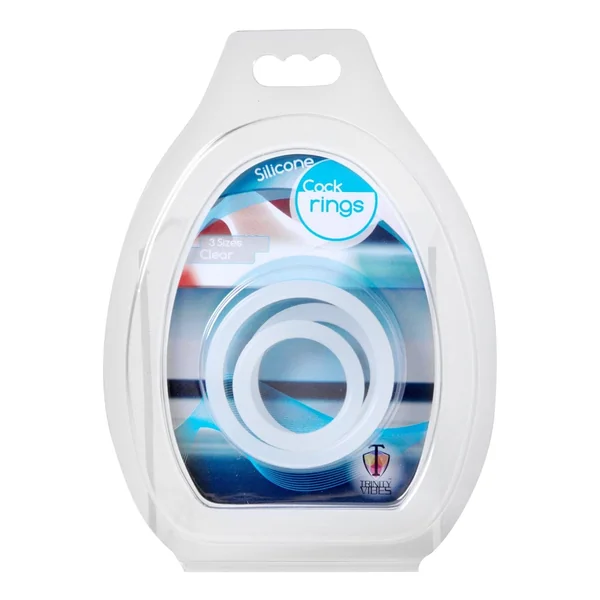 Trinity Silicone Cock Rings - Clear