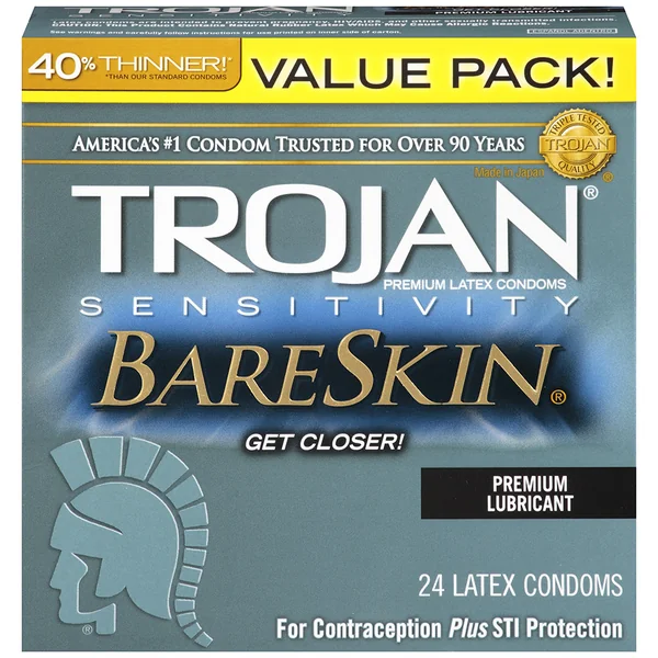 TROJAN BARESKIN LUBRICATED 24PK