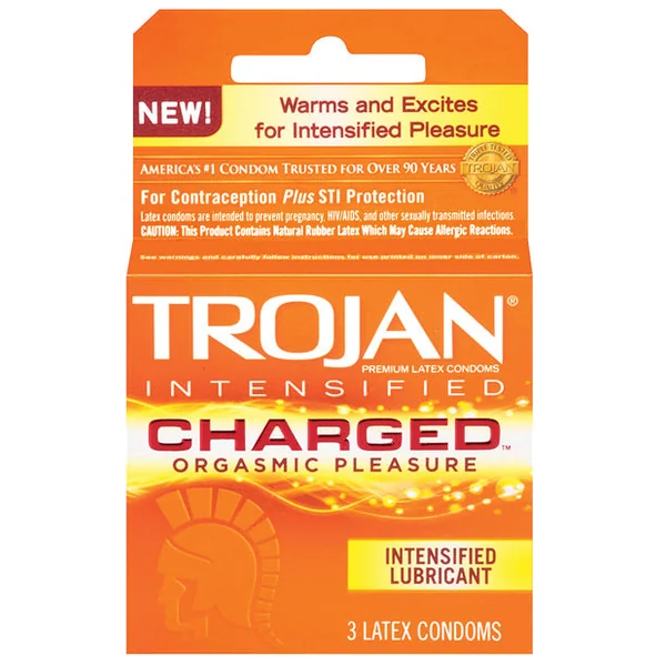 Trojan Intensified Charged Condoms - Box Of 3