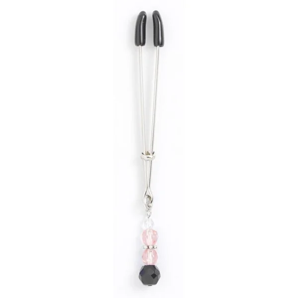 TWEEZER CLIT CLAMP W/PINK BEADS