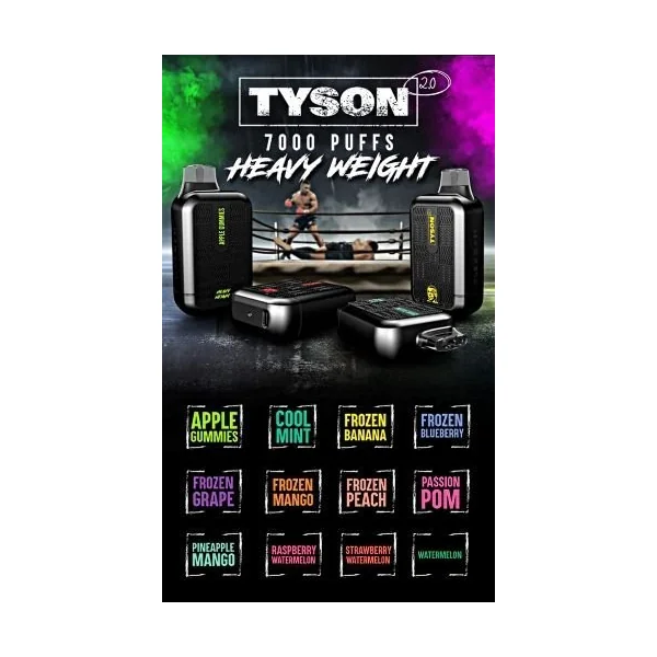 Tyson 2.0 Heavy Weight 7000 Puff Disposable Frozen Mango
